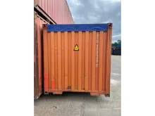 Krone Zeecontainer 409540 - 40FT container met OPEN TOP zitten SCHEUREN IN HET ZEIL. #ZEECONTAINER#40FT